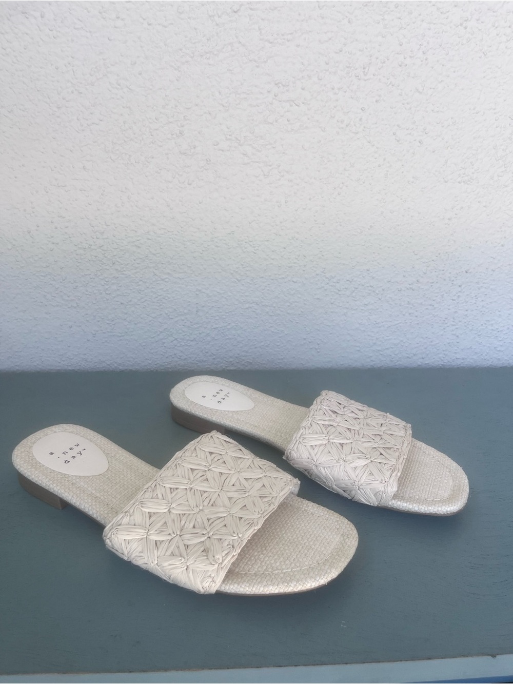 Target Women's Woven Slide Sandals in Ivory - Never Worn NWOT